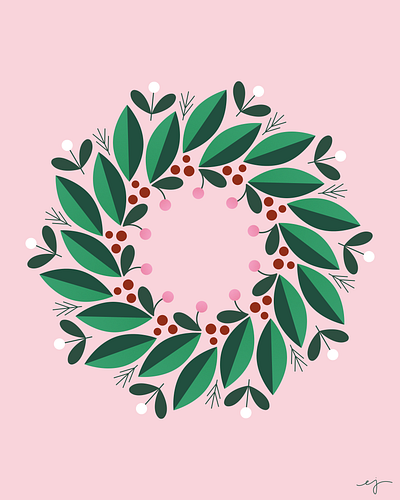 Christmas wreath adobe illustrator christmas christmas illustration christmas wreath illo illustration illustrator vector vector art