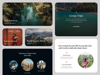 Luxe Tribes travel website experience homepage journey landing page luxury travel trip ui ui design ux web web design website