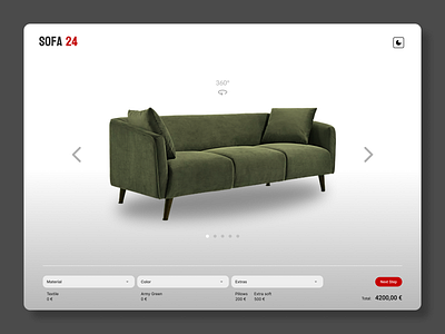 Product Configurator app clean configurator customization customize flat design furniture minimal modern online shop product reanmo shop shopping simple ui user interface ux web app webdesign
