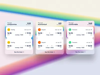 Colorful plane tickets air ticket airplane app booking booking flight branding colorful flight gradient ticket travel ui ux webdesign