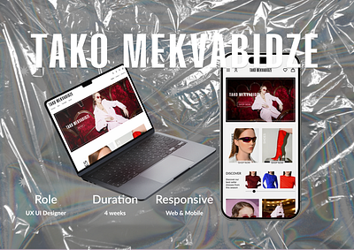 Web Design of Tako Mekvabidze store design graphic design typography ui ux webdesign
