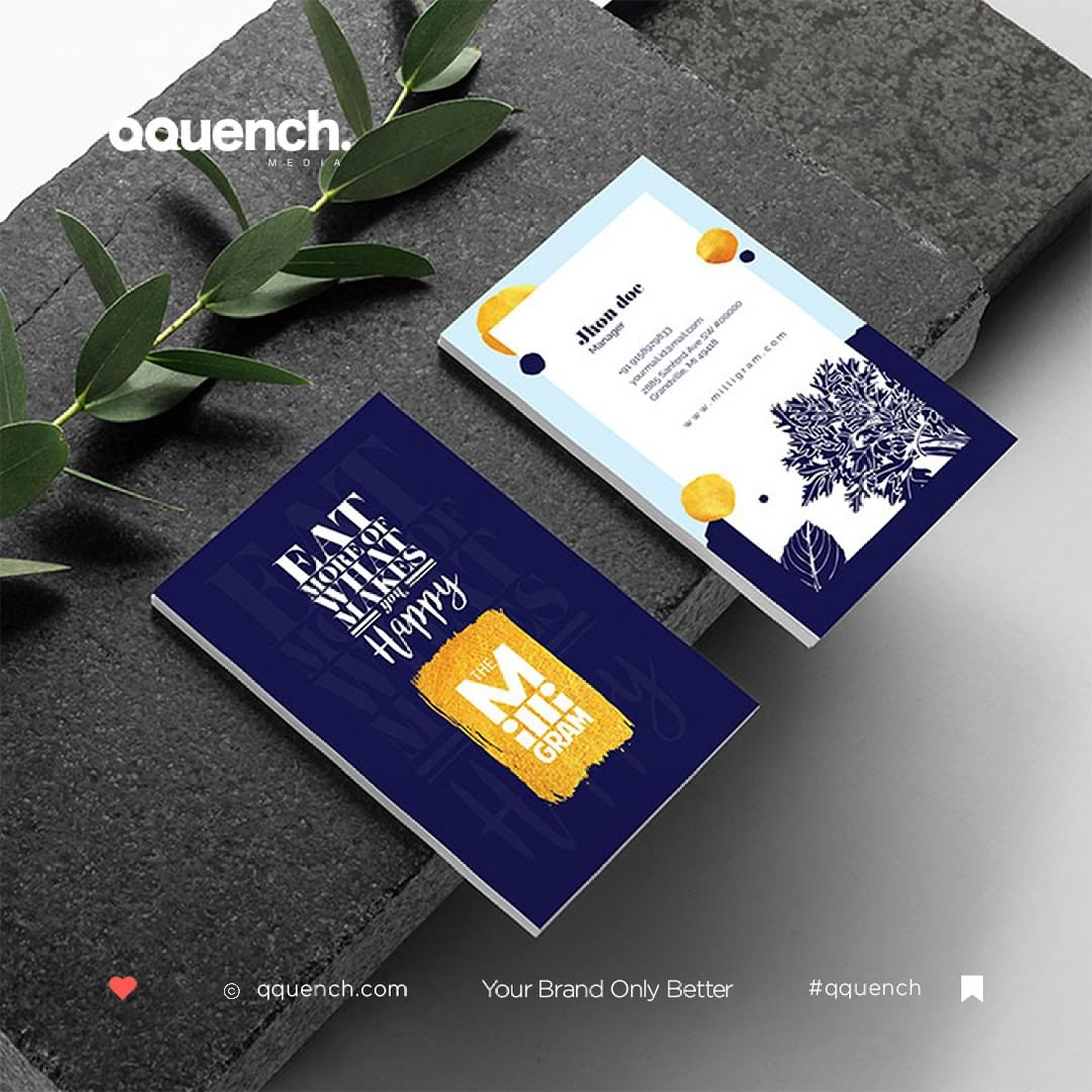 Visiting Card for Seafood Restaurant uiux