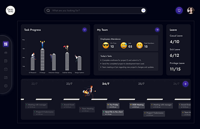 Team Management Web App dark design dribble employee figma management team team management ui ux webapp