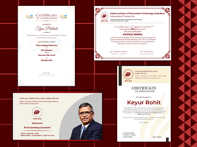 Made few Certificates and Poster for Institute banner branding certificate design graphic design illustration logo poster typography ui vector