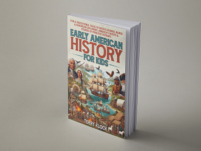 EARLY AMERICAN HISTORY FOR KIDS - Book Cover Design adobe illustrator adobe photoshop book cover book cover design ebook cover ebook cover design graphic design illustration kids book