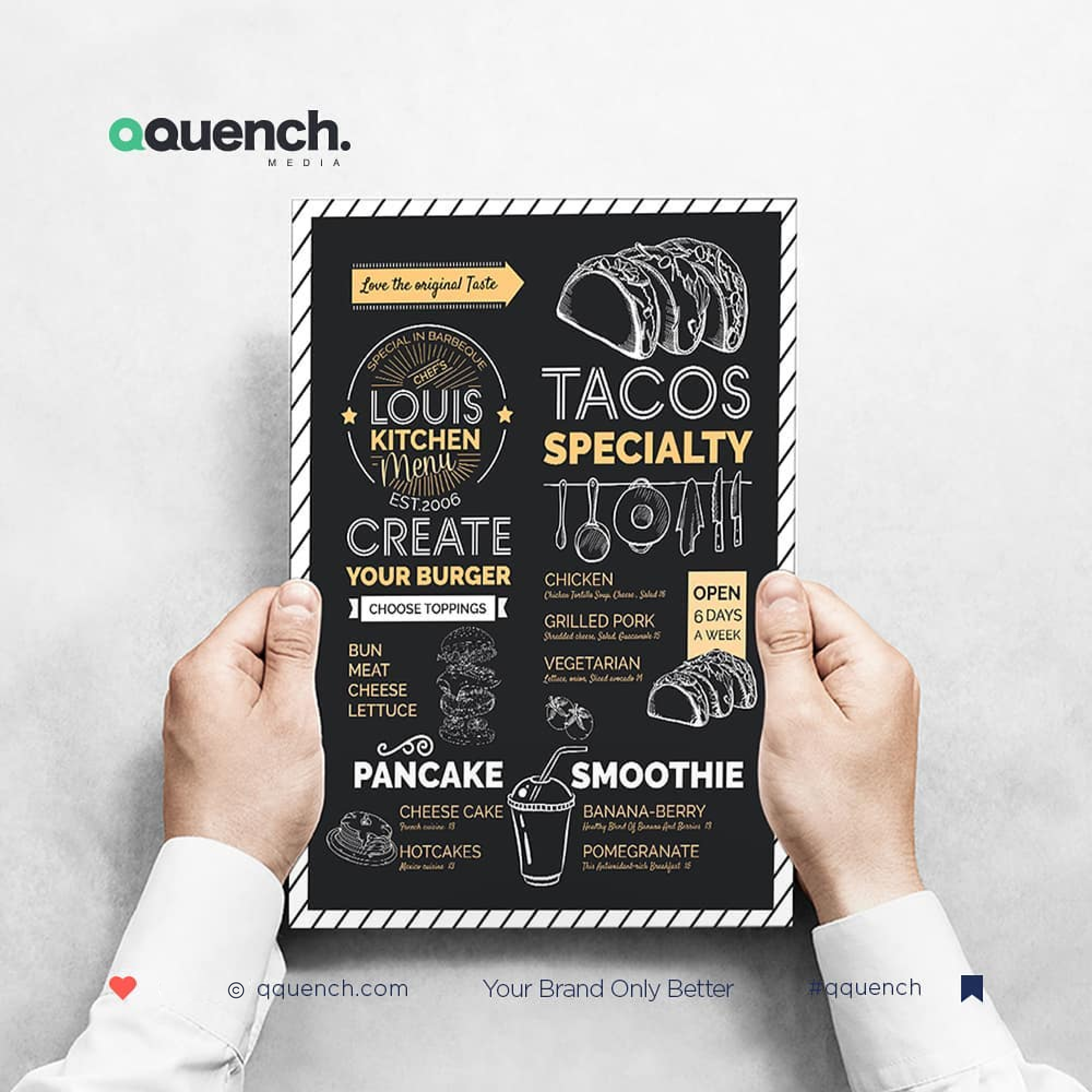 Menu card Design for Restaurant 3d advertise