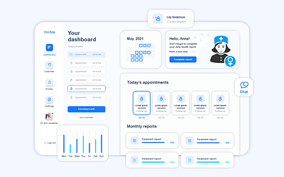 Health Dashboard Design creative dashboarddesign design health ui ux