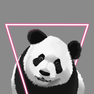 Cute Panda Vector Art digitalart graphic design illustration vectorart vectorimages