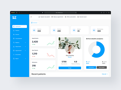 Health tech / Hospital Dashboard UI Design design ui ux