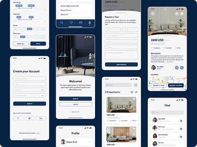 Rent App Concept app design mobile app ui uiux ux