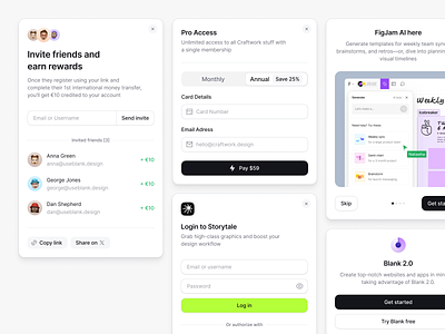 Modals craftwork design design system figma modals popup ui web website