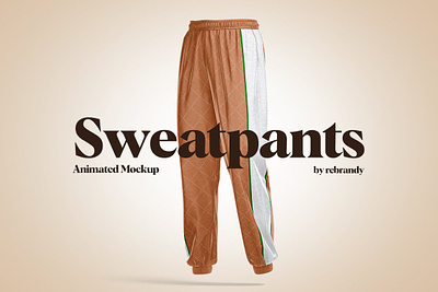 Sweatpants Animated Mockup athletic basketball gymnastics mocap typography waistband web webdesign website yoga
