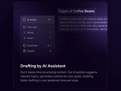 AI Assistant 🔮✨ ai artifical intelligence assistant bento card feature graphic design grid landing ui web design