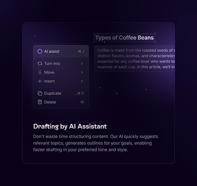 AI Assistant 🔮✨ ai artifical intelligence assistant bento card feature graphic design grid landing ui web design
