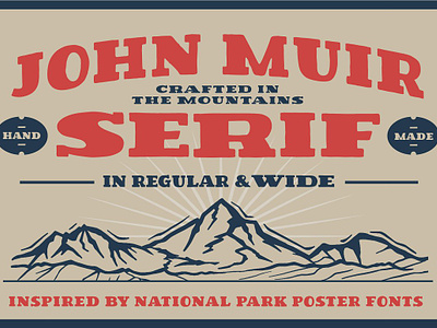 VS John Muir Serif Vintage Font hand lettering