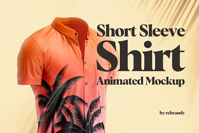 Short Sleeve Shirt Animated Mockup blouse button down shirt clothing mockup polo shirt poloshirt short sleeves t shirt tshirt typography web webdesign website