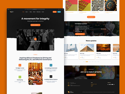 African NGO / Foundation Landing Page UI Design design ui ux