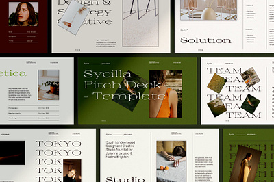 Sycilla - Pitch Deck Template aesthetic canva contemporary deck fashion modern pitch pitch deck powerpoint presentation slide