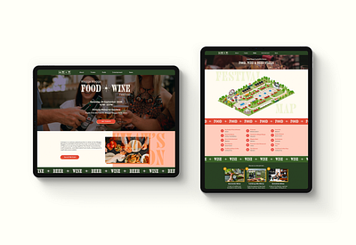 Food and Wine Festival Website Redesign adobe xd app ui branding design figma figmadesign illustration logo mobile app mobile app design photoshop redesign ui ui ux ux design web web design web ui web ux website