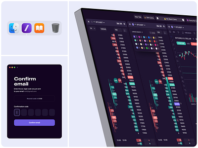 MacOS Trader App app ui colorfull finance fintech minimal product trading ui web 3.0