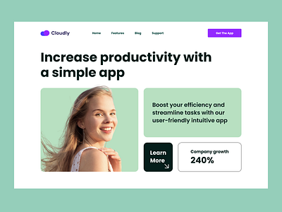 Task Manager app website color composition concept creative design cta design hero section landing page task manager typography ui ui ux design ux