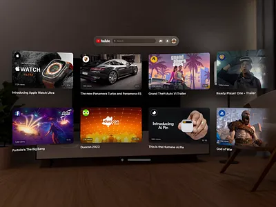 Apple Vision Pro - Youtube app after effects apple vision pro ar blender concept ready player one spatial spatial ui video vr youtube