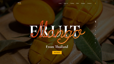 Order Tropical Fruits | Fruits from Thailand | Website branding fruits graphic design illustration mango order fruits thailand tilda tropic ui ui design ux ux design visual web design website