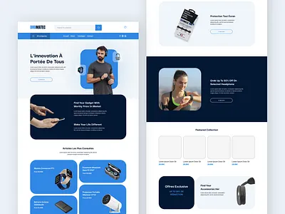 Phone accessories & Gadgets ecommerce Website Design gadgets ecommerce website gadgets store headsets web design phone accessories ui smart accessories ecommerce smart gadgets web design smart watch website design