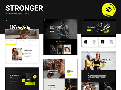 Stronger - Gym and Fitness Theme design fitness fitness club fitness website gym gym website health layout responsive sport template theme training ui uiux design ux web design wordpress