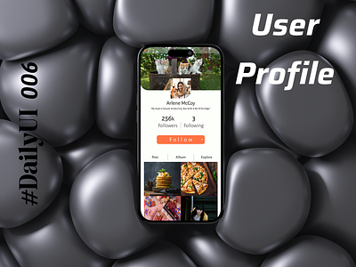 user profile dailyui design ui uiux