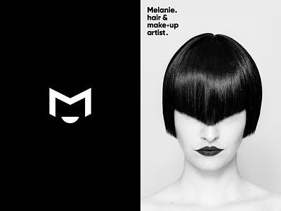 Melanie - MUA abstract artist branding design face geometric hair icon illustration logo make up minimal mua portrait symbol