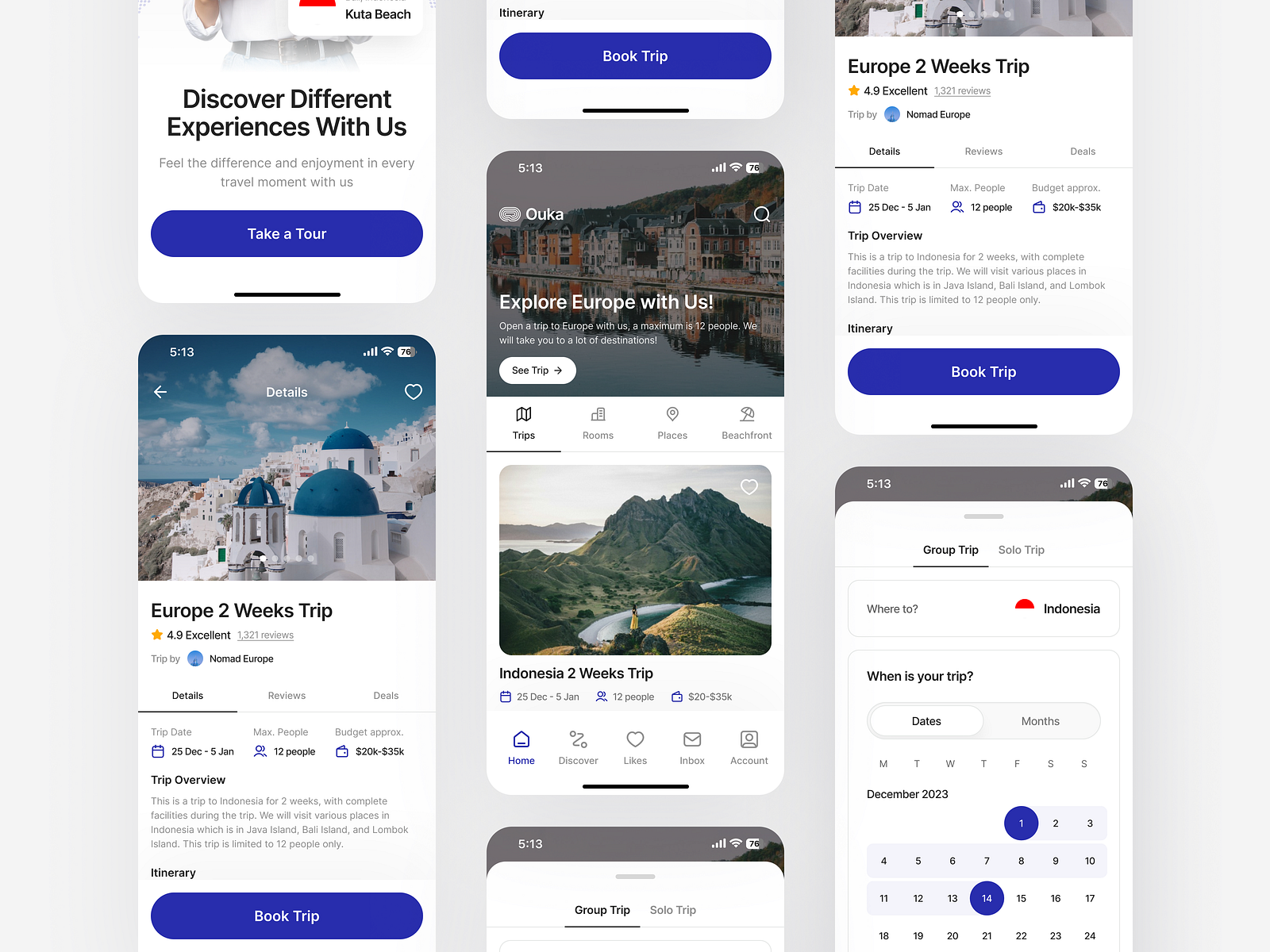 Travel App UI by Hency on Dribbble