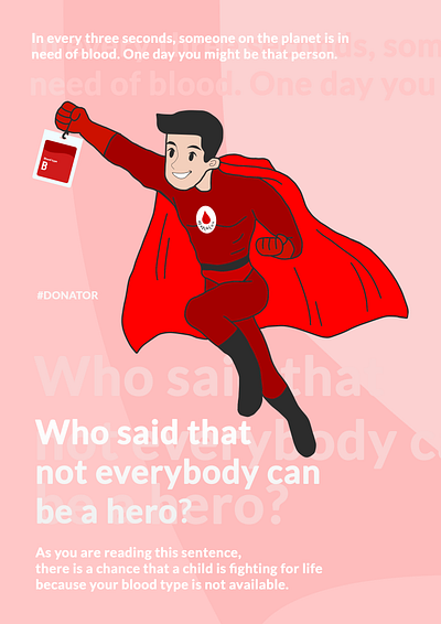 Donator comics hero poster