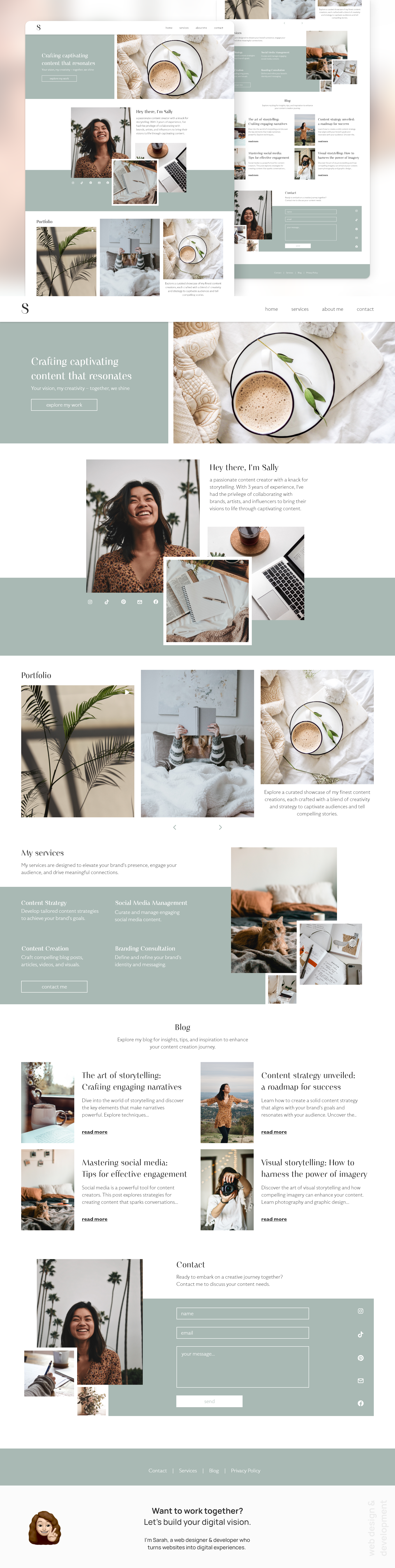 A website for an UGC creator dailyui design graphic design screen design ui web design webdesign