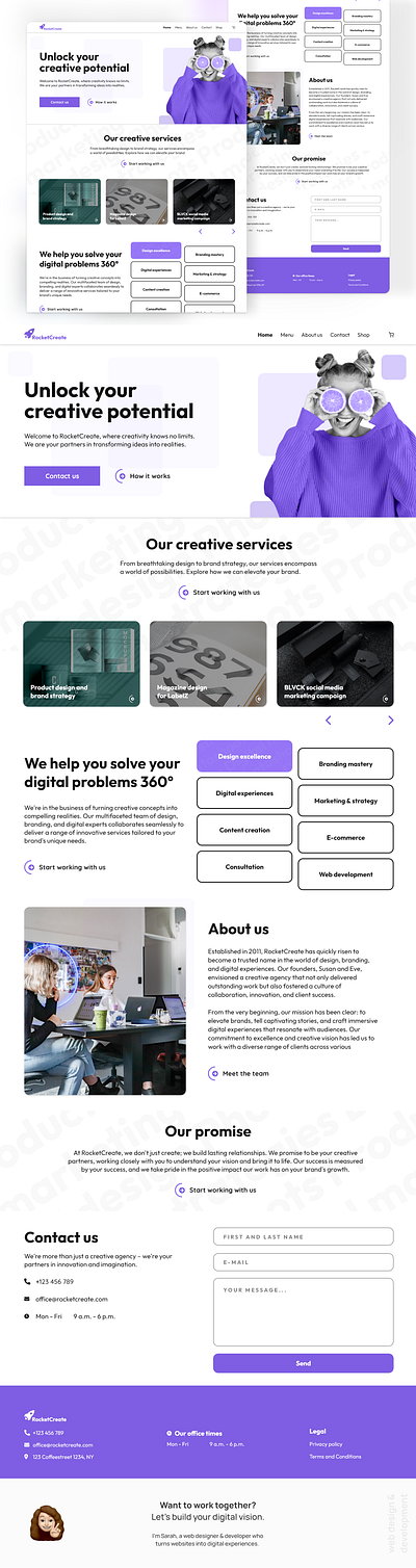 A website concept for a digital agency dailyui design graphic design screen design ui web design webdesign