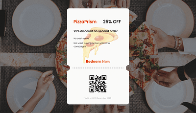 Redeem Coupon - Daily UI 061 app coupon daily dailyui061 figma food mobile redeem coupon ui uix101 web