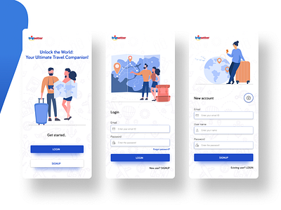 Tripsetter adobe photoshop app design figma ui uiux