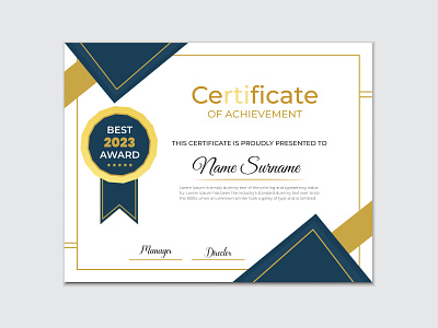 Luxurious Professional Certificate Design certificate certificatedesign creative design luxurious modern professional