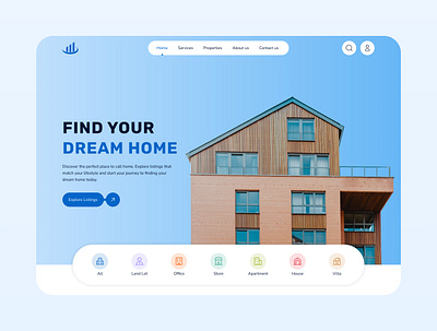 Real Estate Website design dribbble showcase graphic design landing page property discovery property listings property website real estate real estate design real estate landing page real estate ux ui ui design uiux real estate user experience user interface userexperience web design inspiration webdesign website