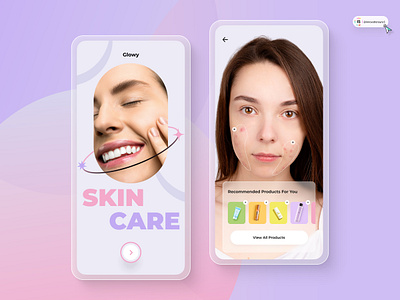 Skincare Products App Design 3d animation art beauty branding digitaldesign ecommerce flatdesign graphic design illustration innovationsync logo mobile motion graphics nft shopify skincare ui vector webdesign