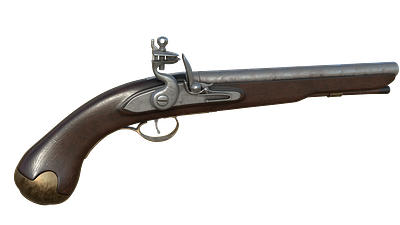 Flintlock pistol 3d 3d render arnold autodesk maya design product visualization substance