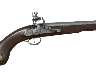 Flintlock pistol 3d 3d render arnold autodesk maya design product visualization substance