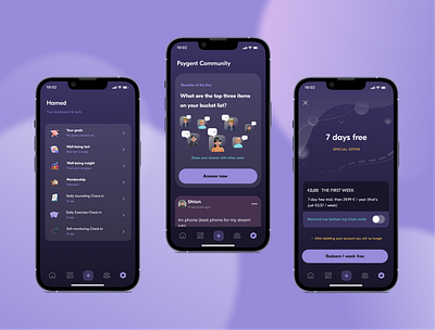 PSYGENT your psychology agent app psychology purple ui