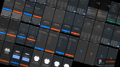 IOS/ANDROID Onboarding Screens UI Kit by econev android app branding design econev evgheniiconev figma graphic design illustration ios lizzardlab logo mobile onboarding phone screens ui ux vector