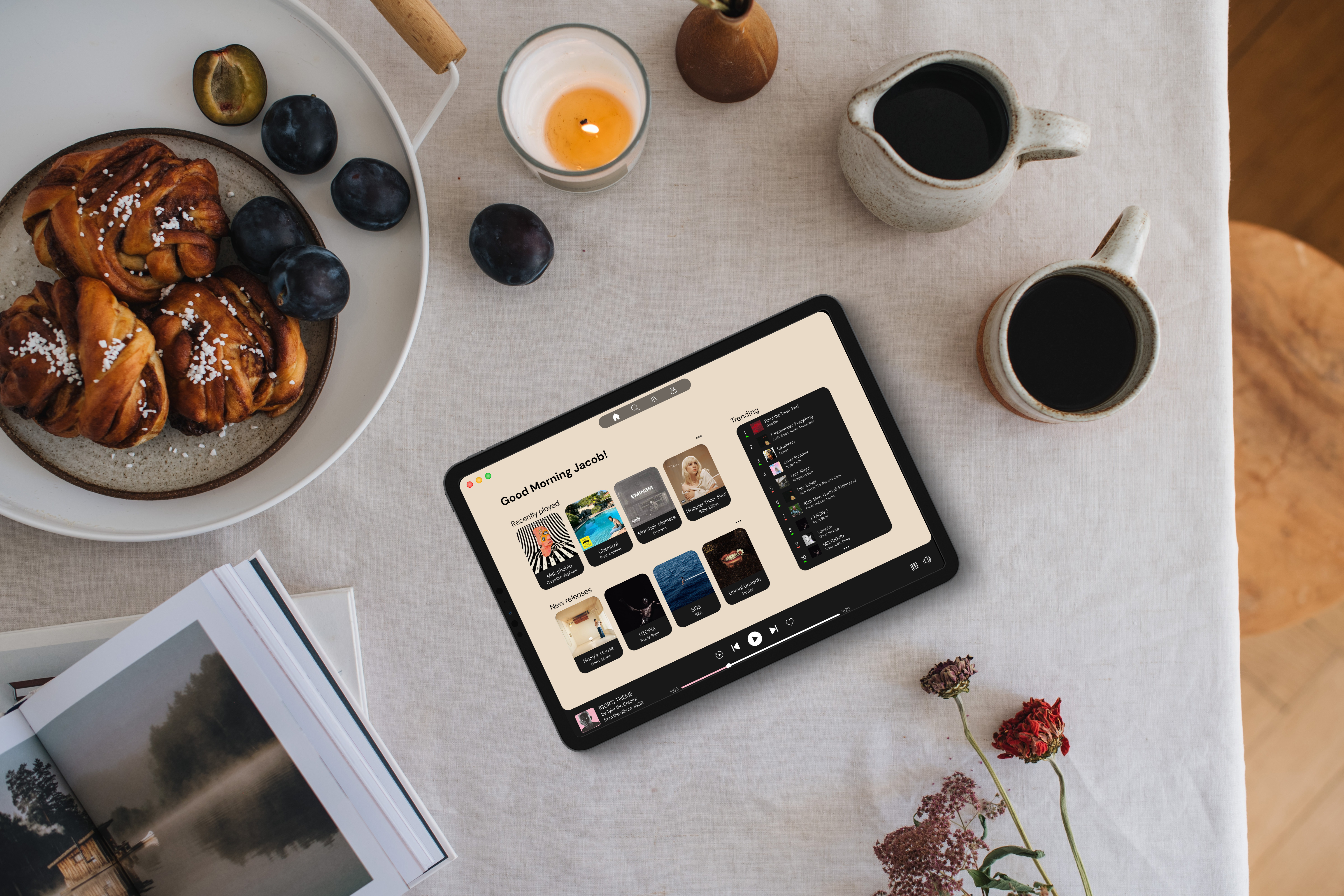 Music Player - Explorational UI design application design ui