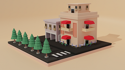 Low Poly Environment 3d asset blender design game lowpoly