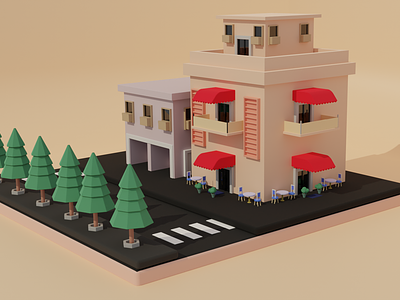 Low Poly Environment 3d asset blender design game lowpoly