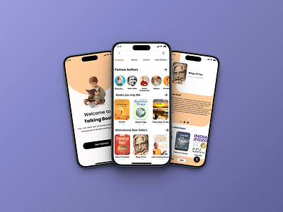 Talkbook App audiobook book design minimal simple talkbook ui untitled