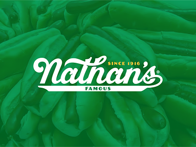 Nathan's Famous® 1916 branding famous fast food goodtype hand lettering hotdogs lettering logotype nathans famous new york