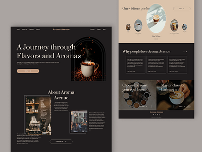 Aroma Avenue - Coffee Shop design ui ux web